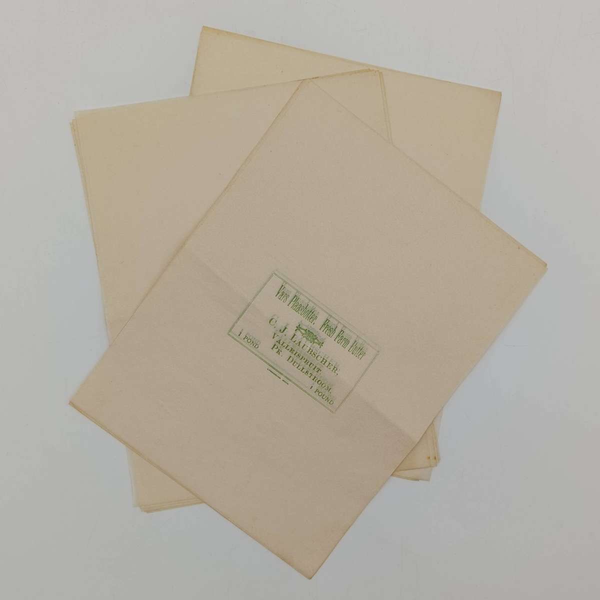 Butter packaging wrapper - CJ Laubscher Valleispruit Dullstroom - 1 pound lot of 14 wrappers