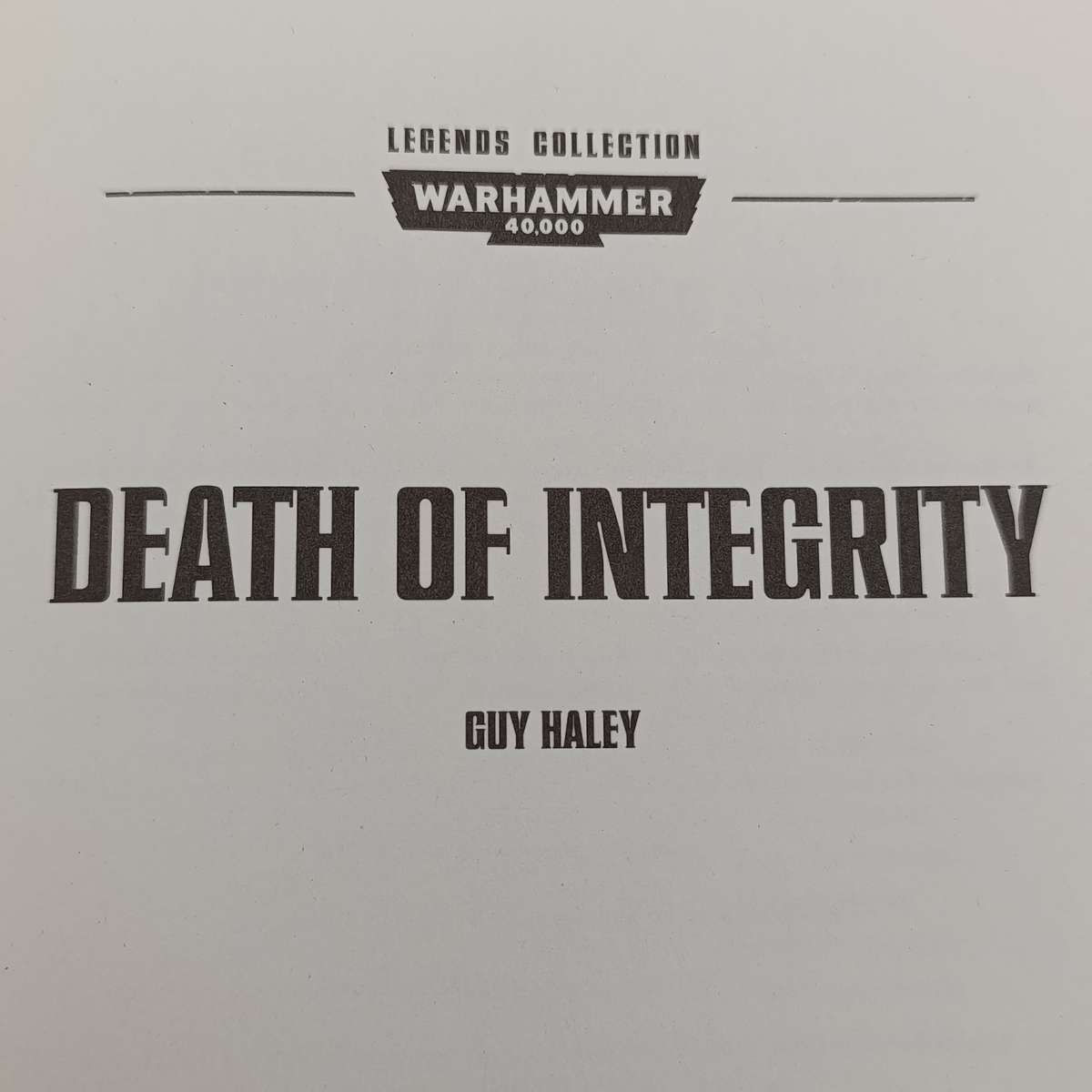 Warhammer #93 Death of Integrity by Guy Haley