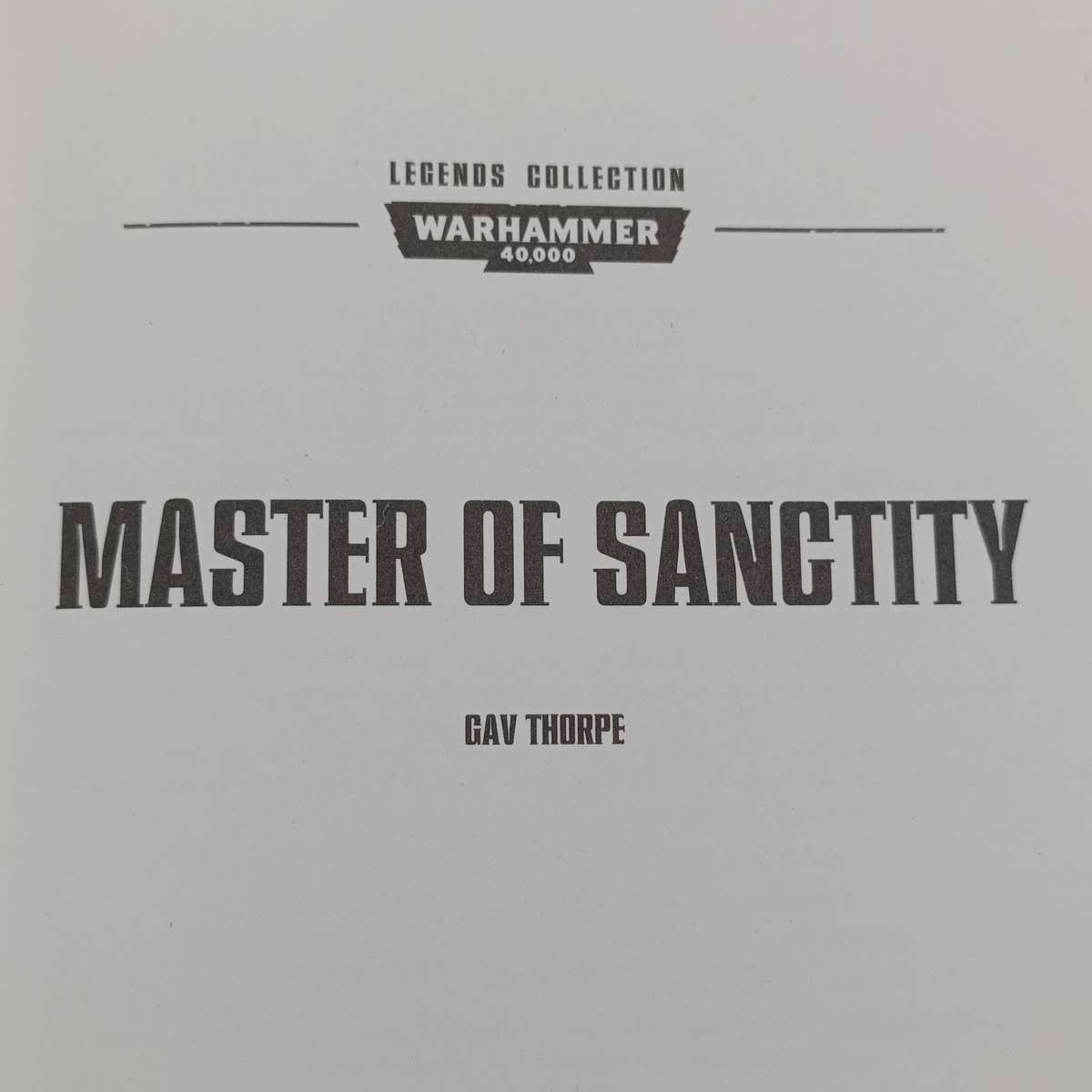 Warhammer #32 Master of Sanctity by Gav Thorpe