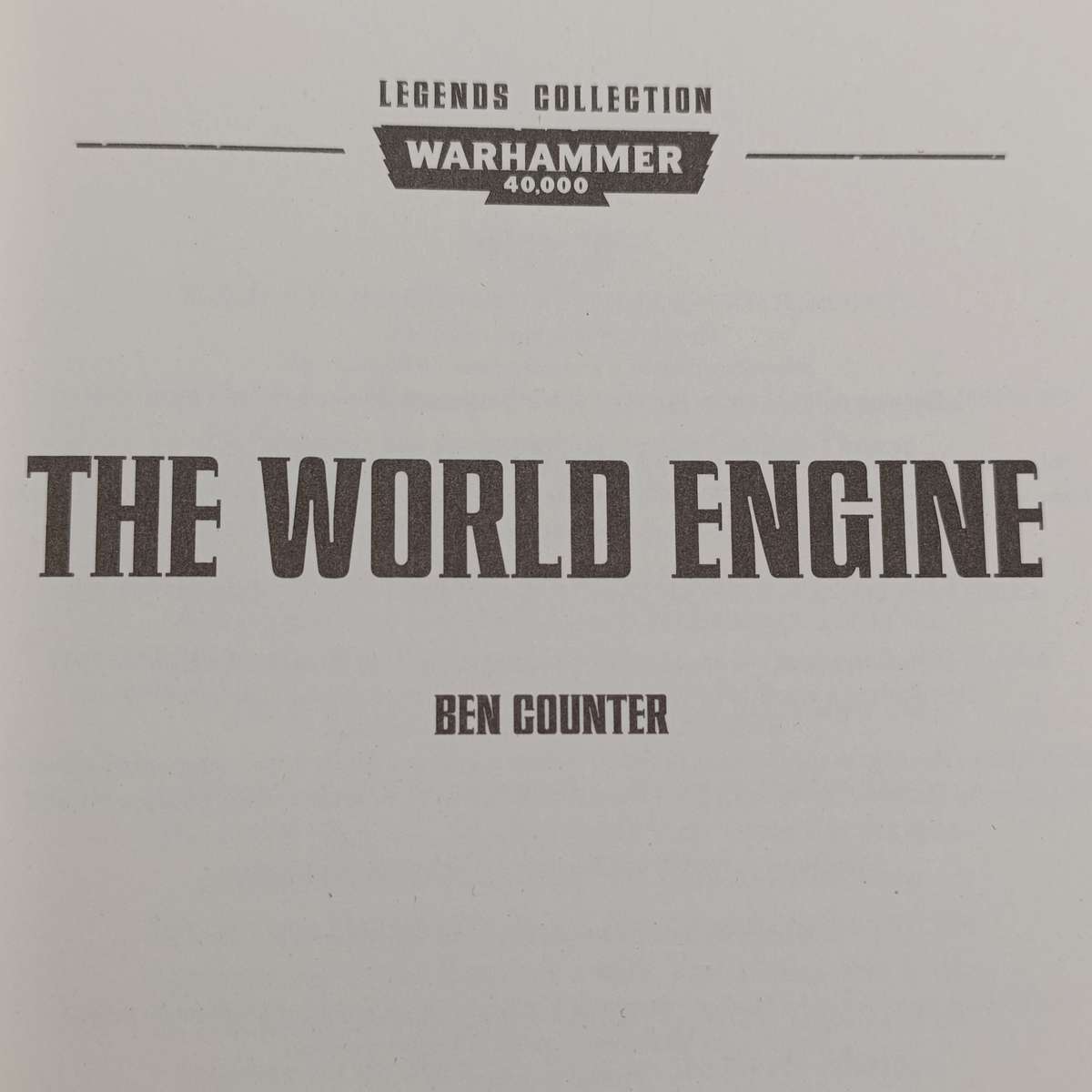 Warhammer #89 The World Engine by Ben Counter