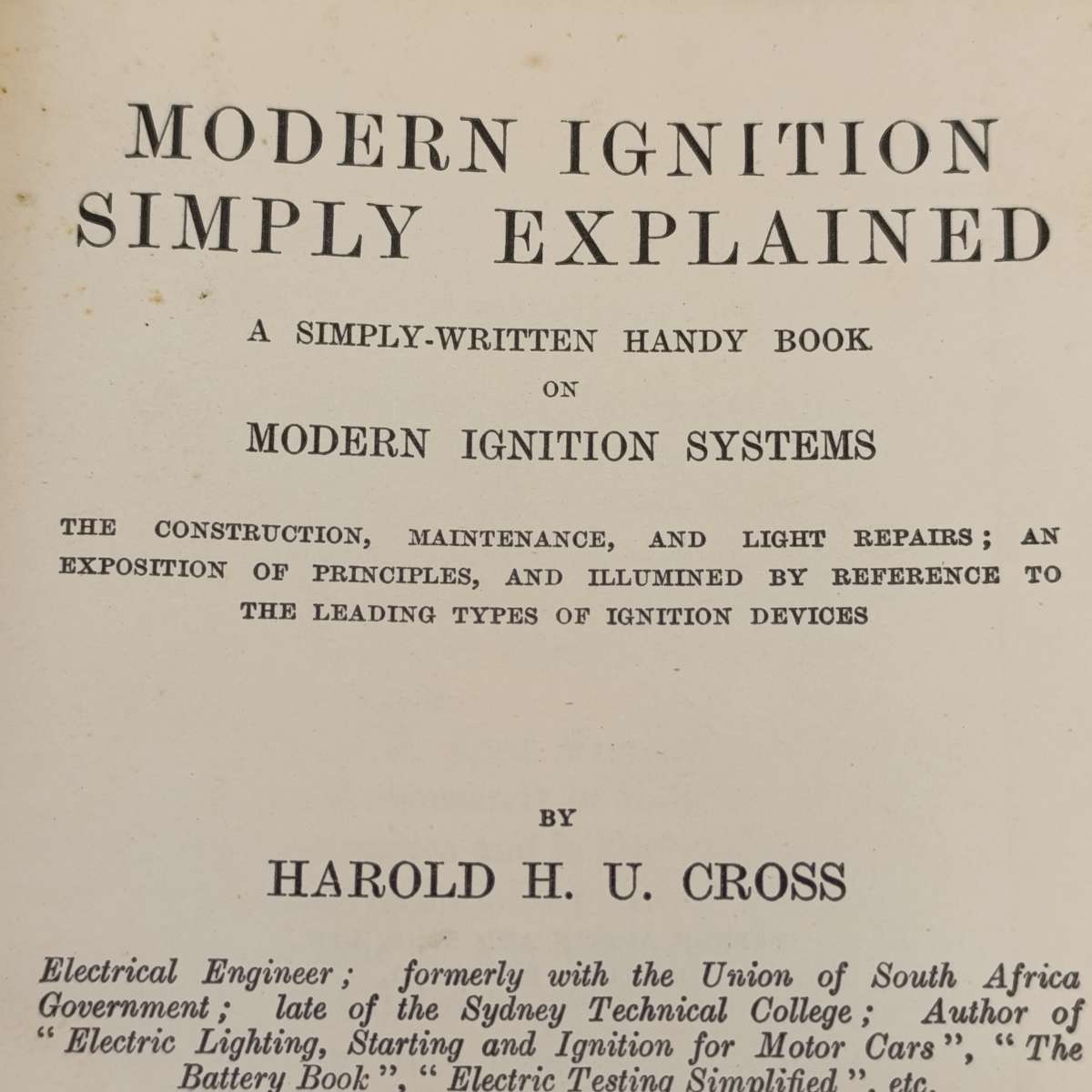 Modern Ignition simply explained - HHU Cross 1940 edition