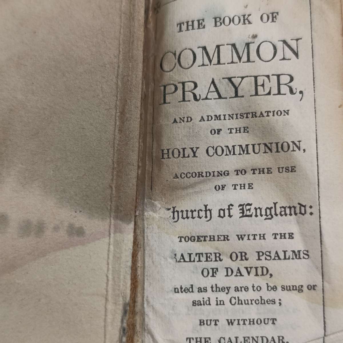 Antique common prayer book - very small