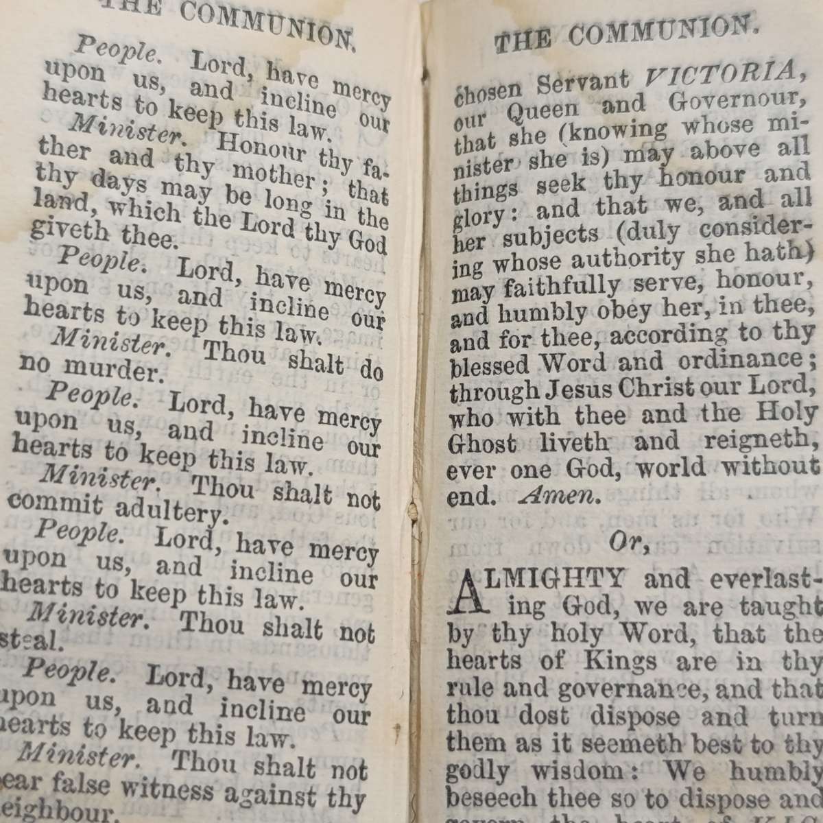 Antique common prayer book - very small