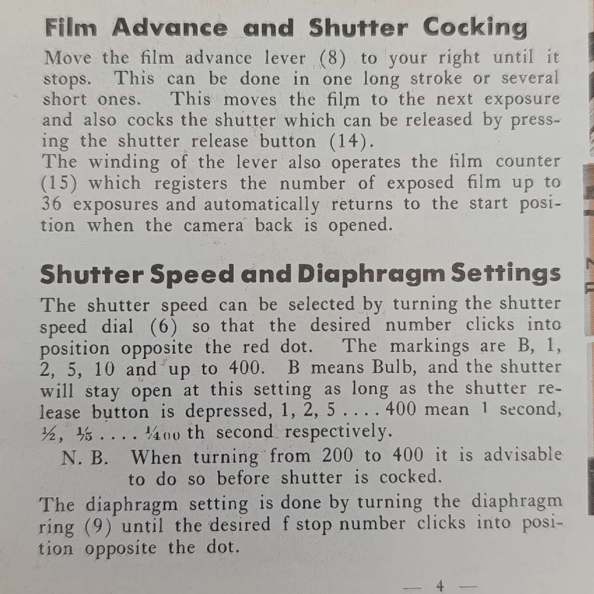 Minolta Super A instruction booklet