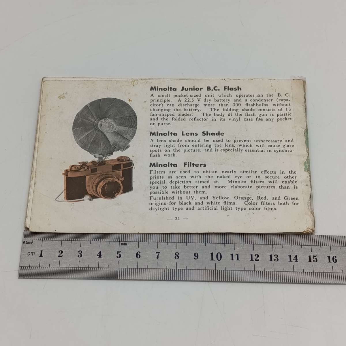 Minolta Super A instruction booklet