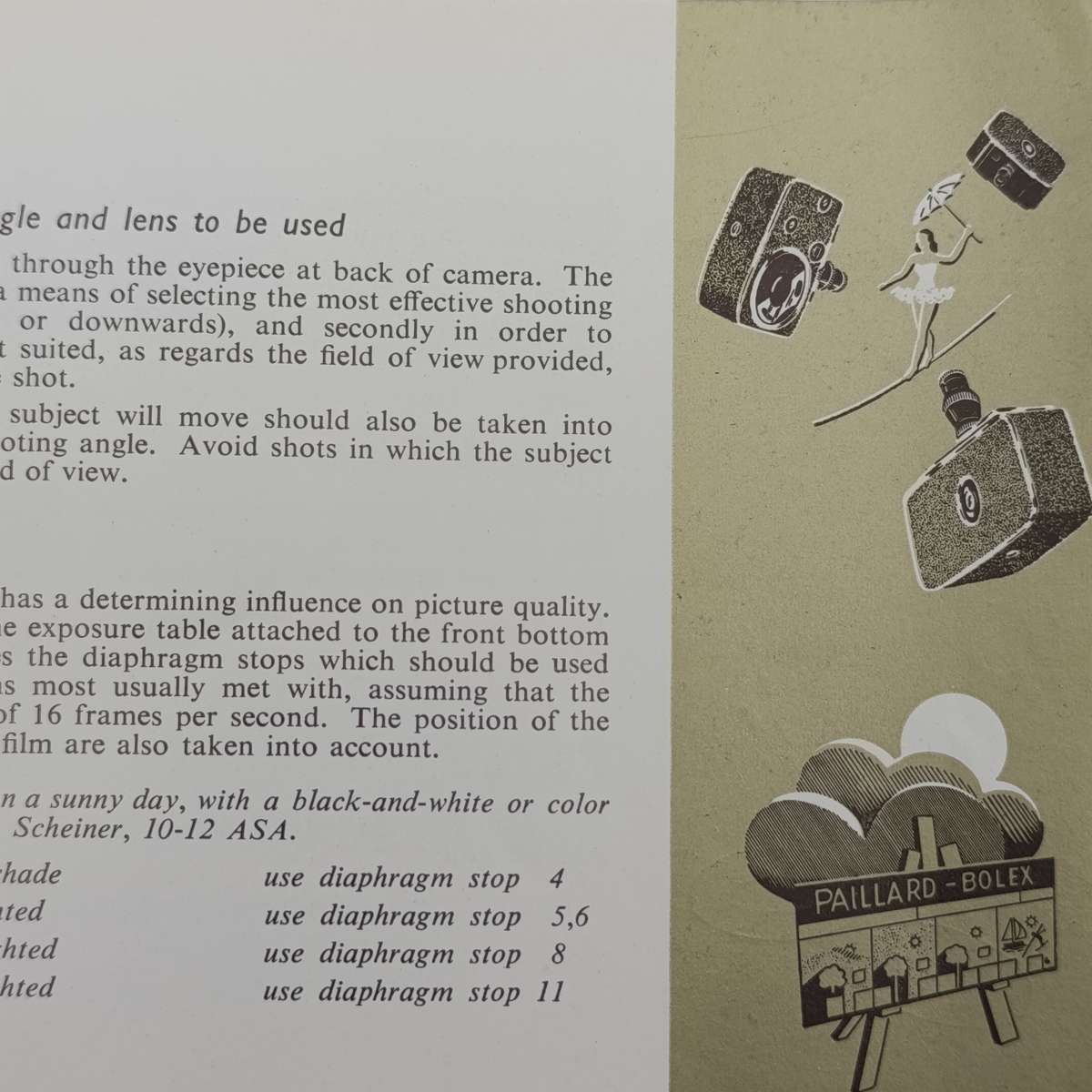 Lot of 3 Bolex paillard booklets - 8mm cineguide, lenses, C8 camera