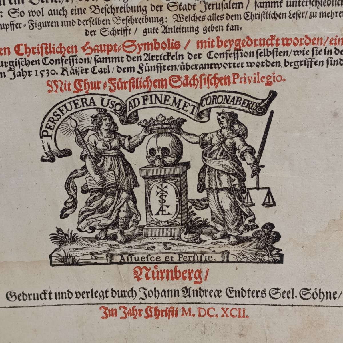 Antique German 1692 Bible - The Whole German scripture translated by Martin Luther