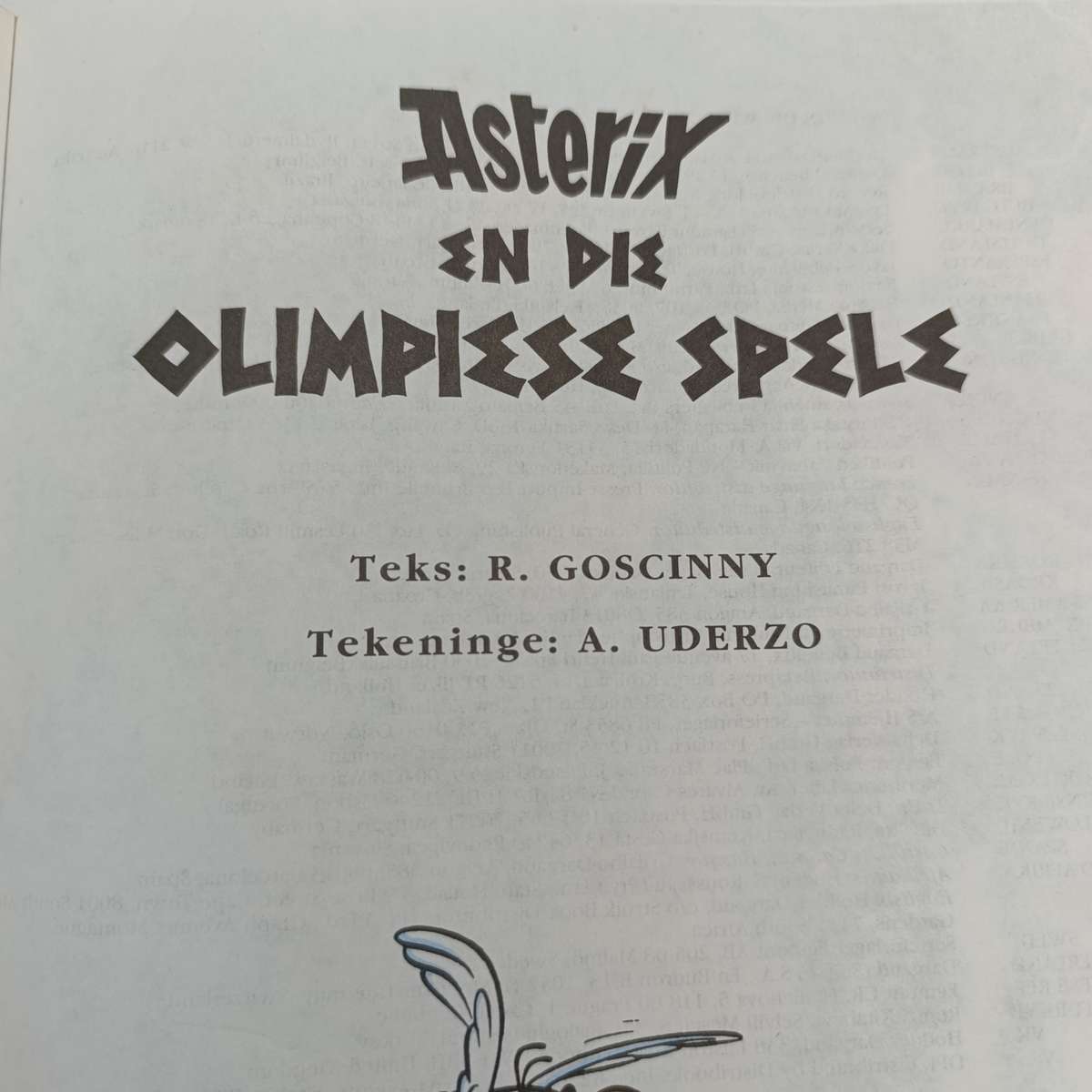 Asterix en die Olimpiese Spele - Afrikaans issue