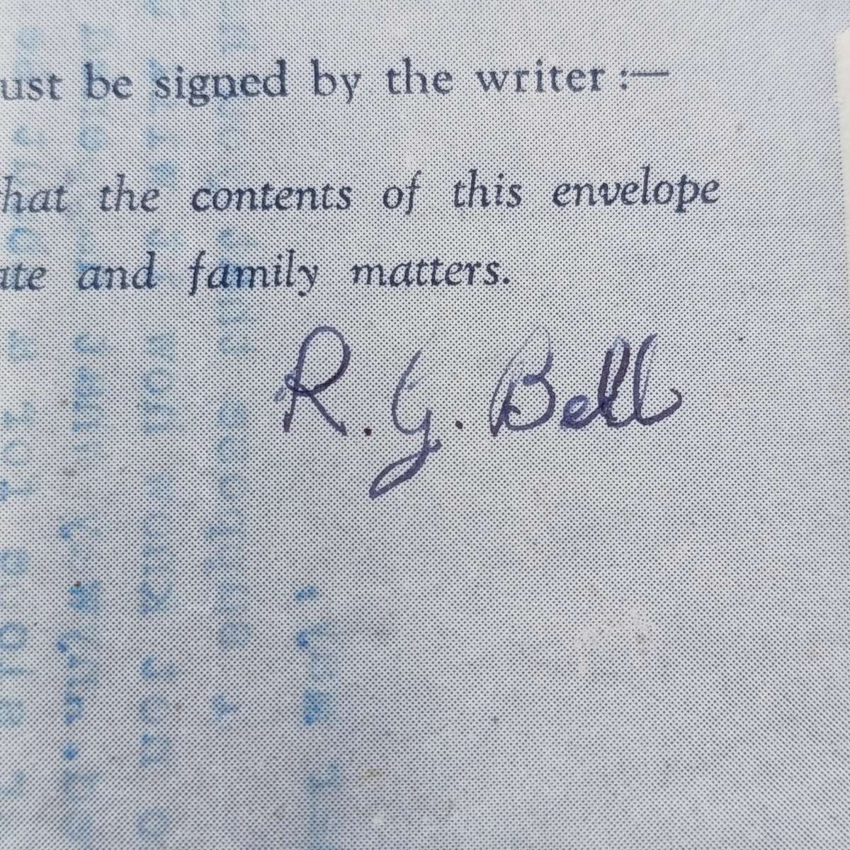 WW2 Air letter sent by Robin Bell to his sister May Strydom.