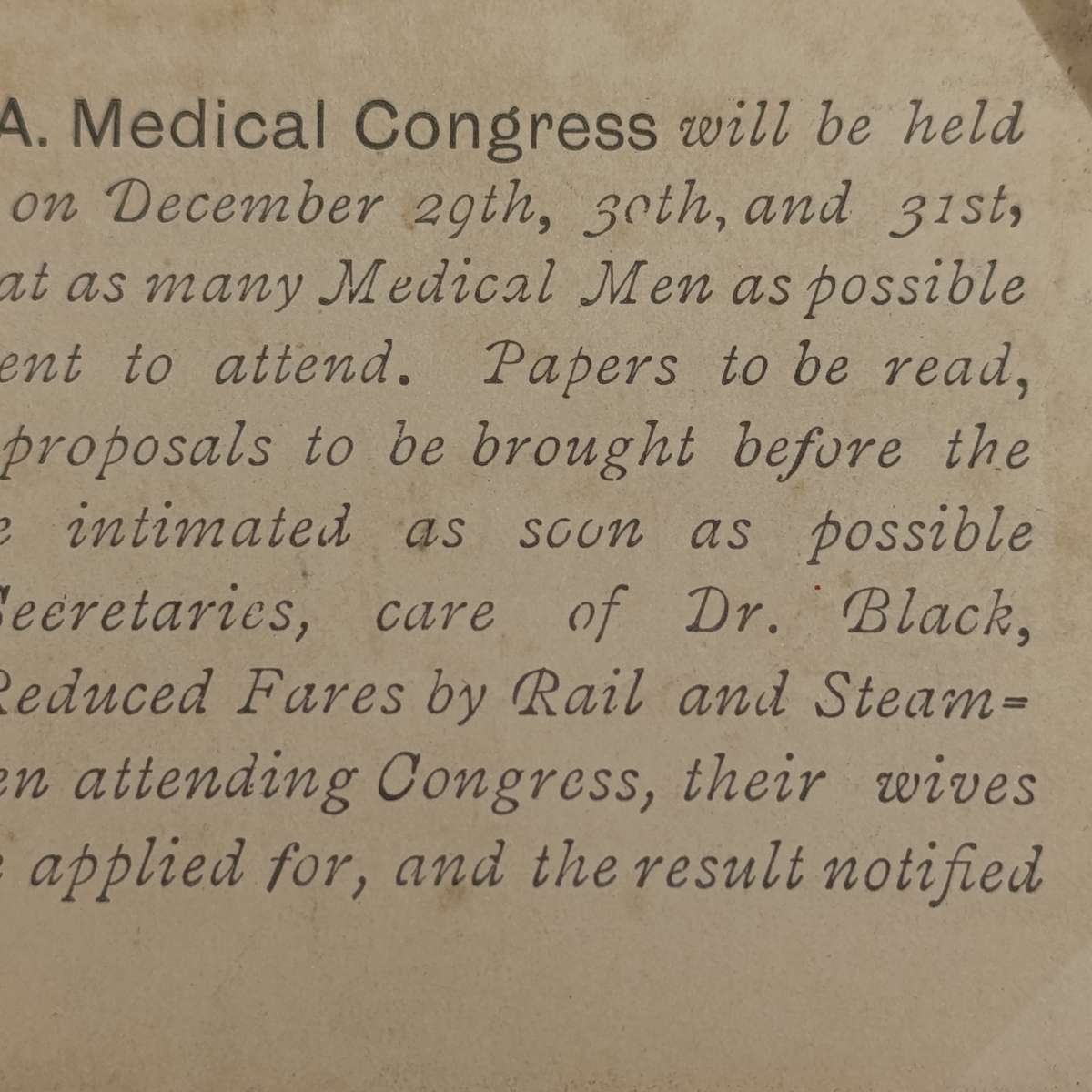 1896 Graham's Town medical congress postcard uprated with half penny stamp