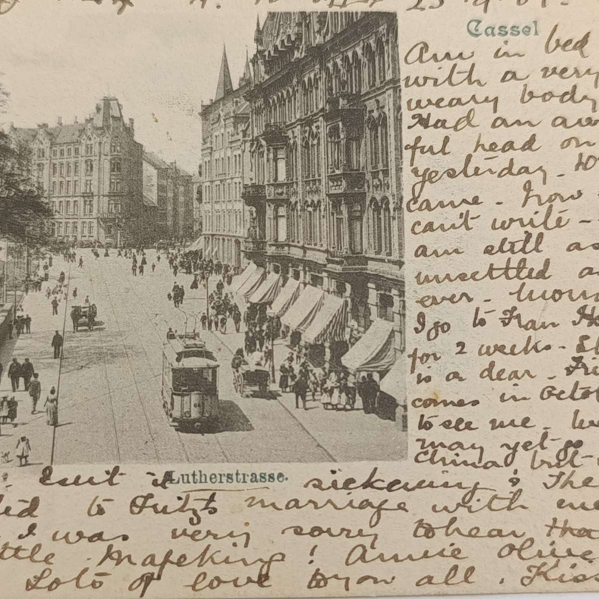 1901 Postcard German Reich to Port Elizabeth, Cape Colony mentioning