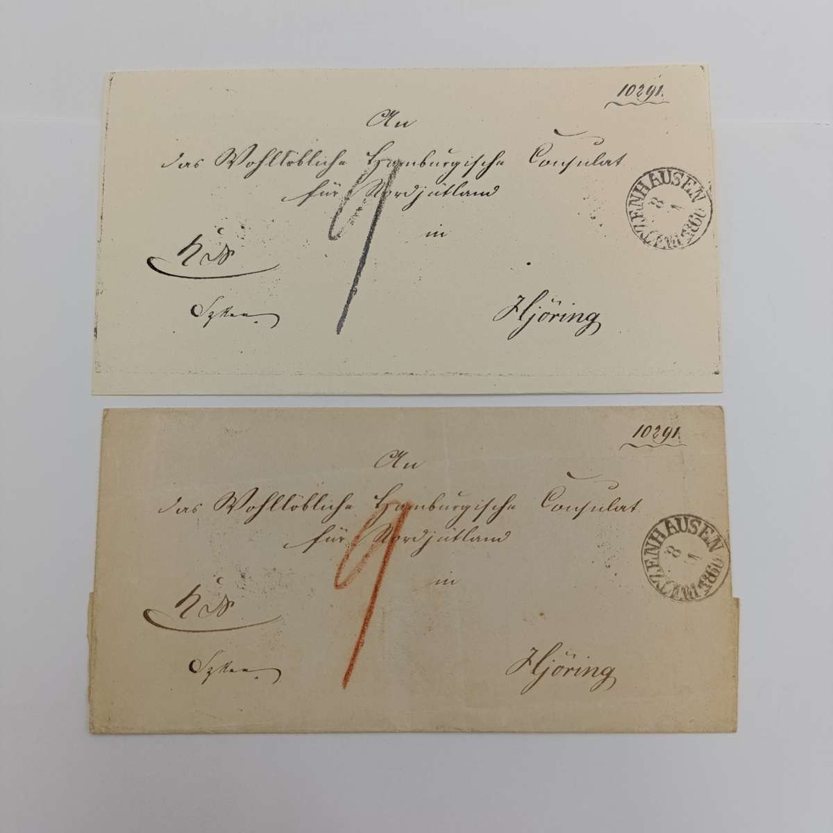 1860 Cover from Witzenhausen to Hjdring (Denmark)
