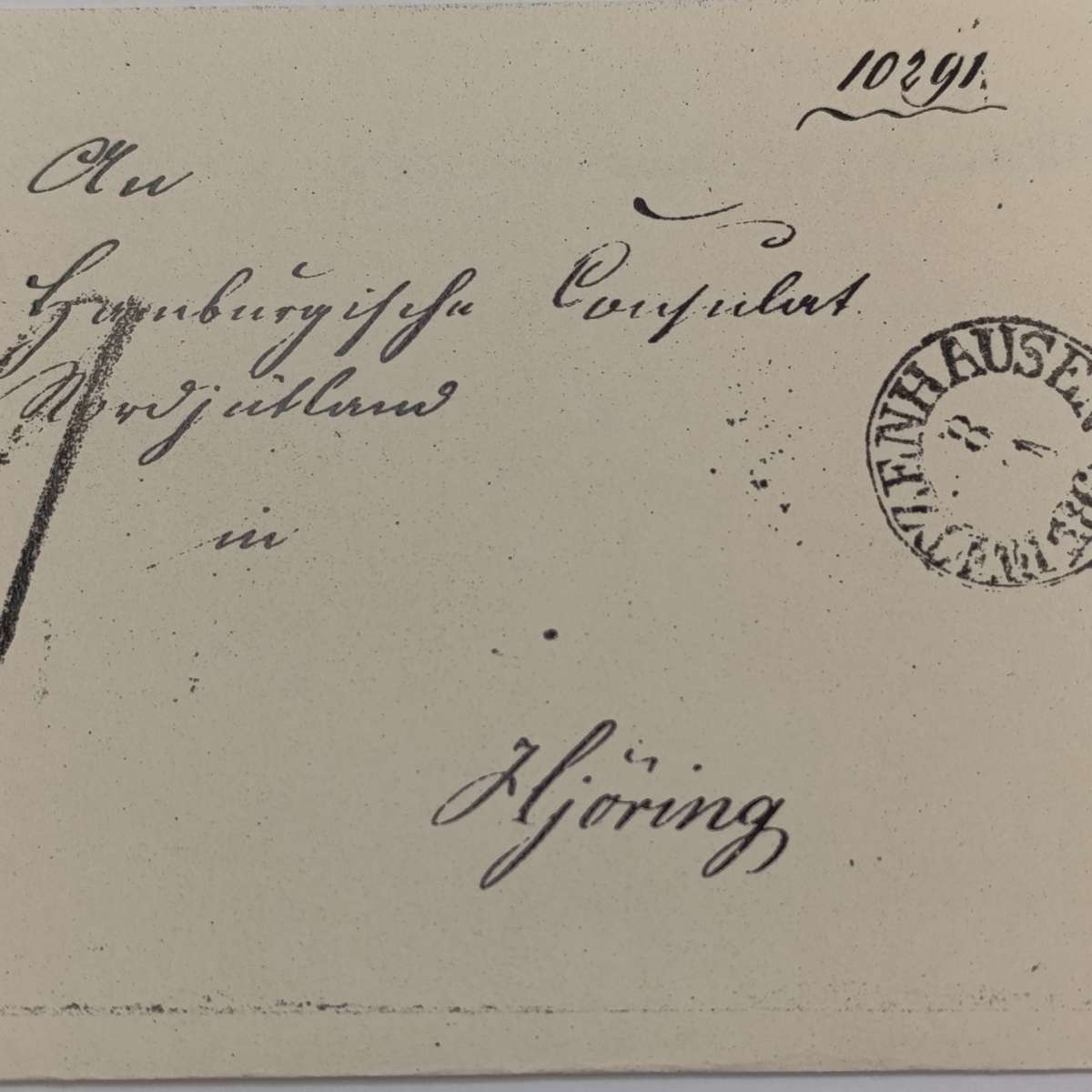 1860 Cover from Witzenhausen to Hjdring (Denmark)