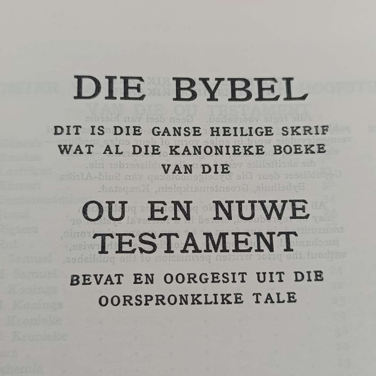 Die Bybel in Afrikaans - 1971 issue