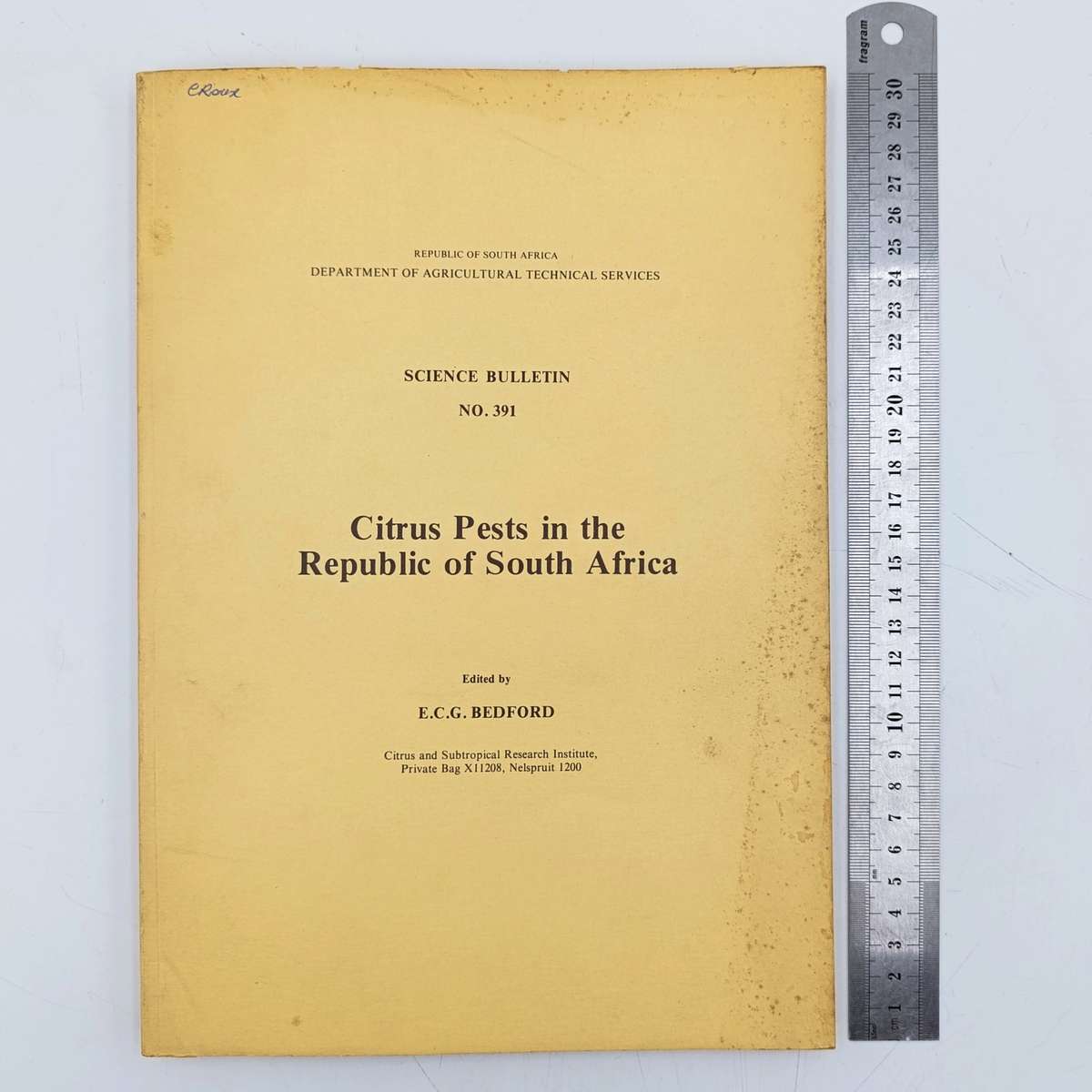 South Africa Science Bulletin 391 Citrus pests in South Africa - 1978