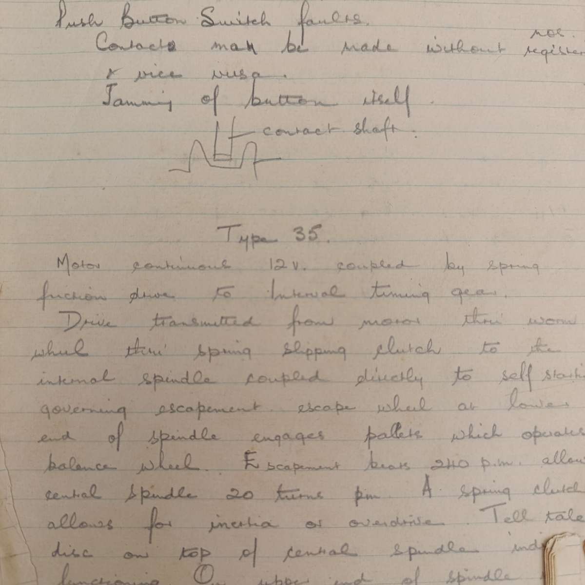 Vintage SAAF exercise book - used in training