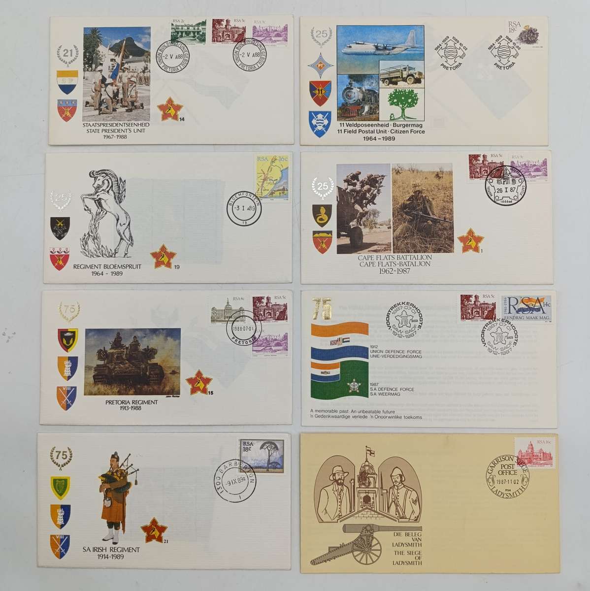 Lot of 8 SADF / Military related postal covers