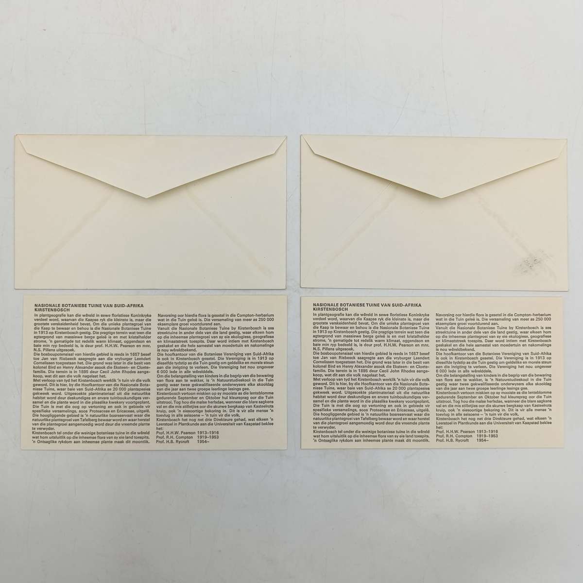 Pair of Kirstenbosch postal covers - one signed by Eric Judd