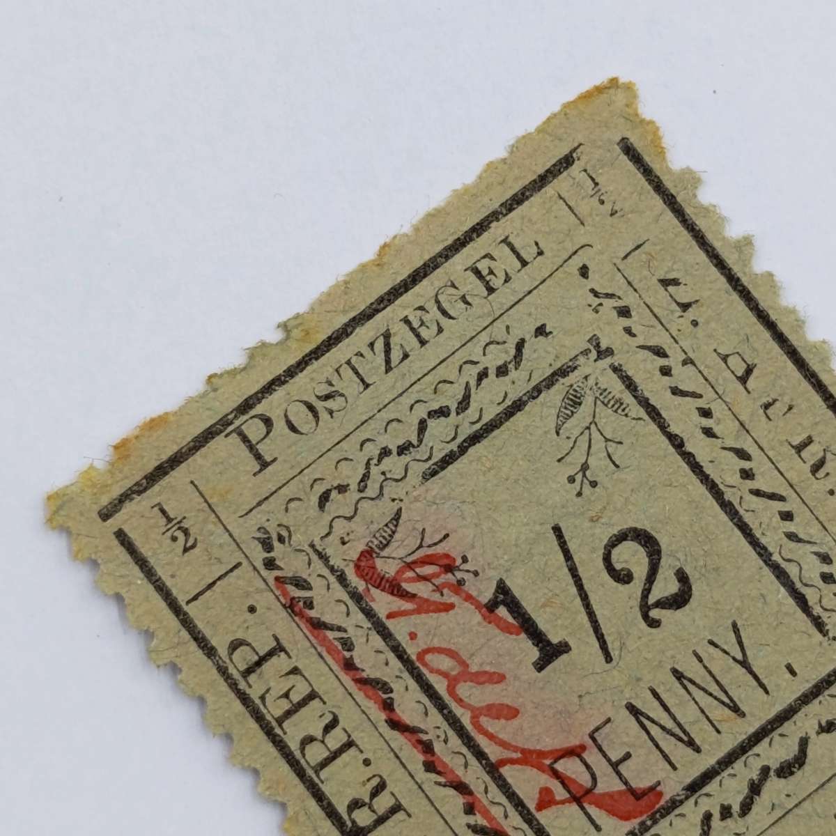 Set of 3 ZAR Pietersburg Half Penny stamps - All 3 Perforated types with controllers initials in red