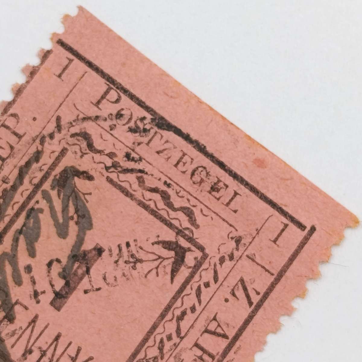 ZAR Pietersburg type 1 cancelled one Penny - controller's initials in black