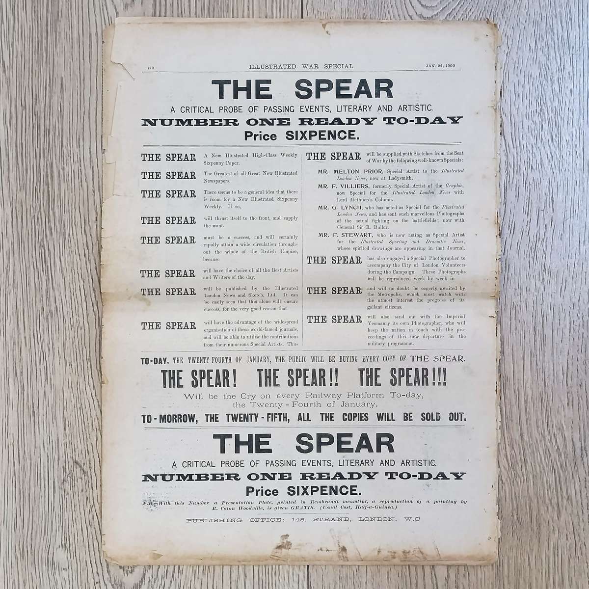 Boer War Illustrated War Special newspaper dated 24 January 1900 No. 10 Vol. 1