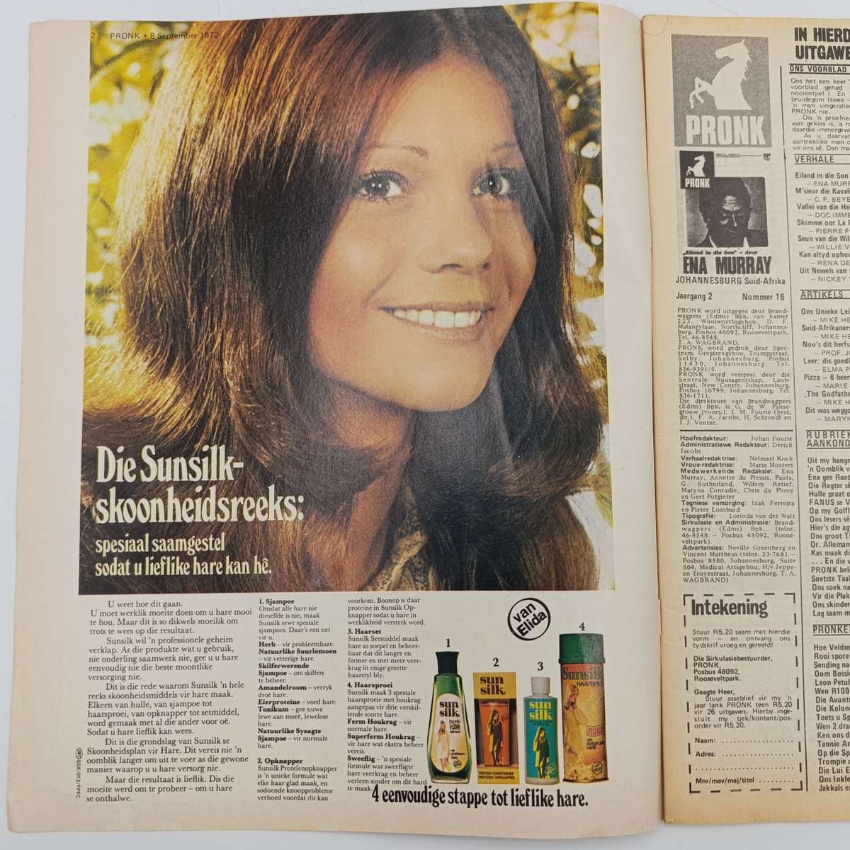 Vintage Pronk magazine - 8 September 1972 issue