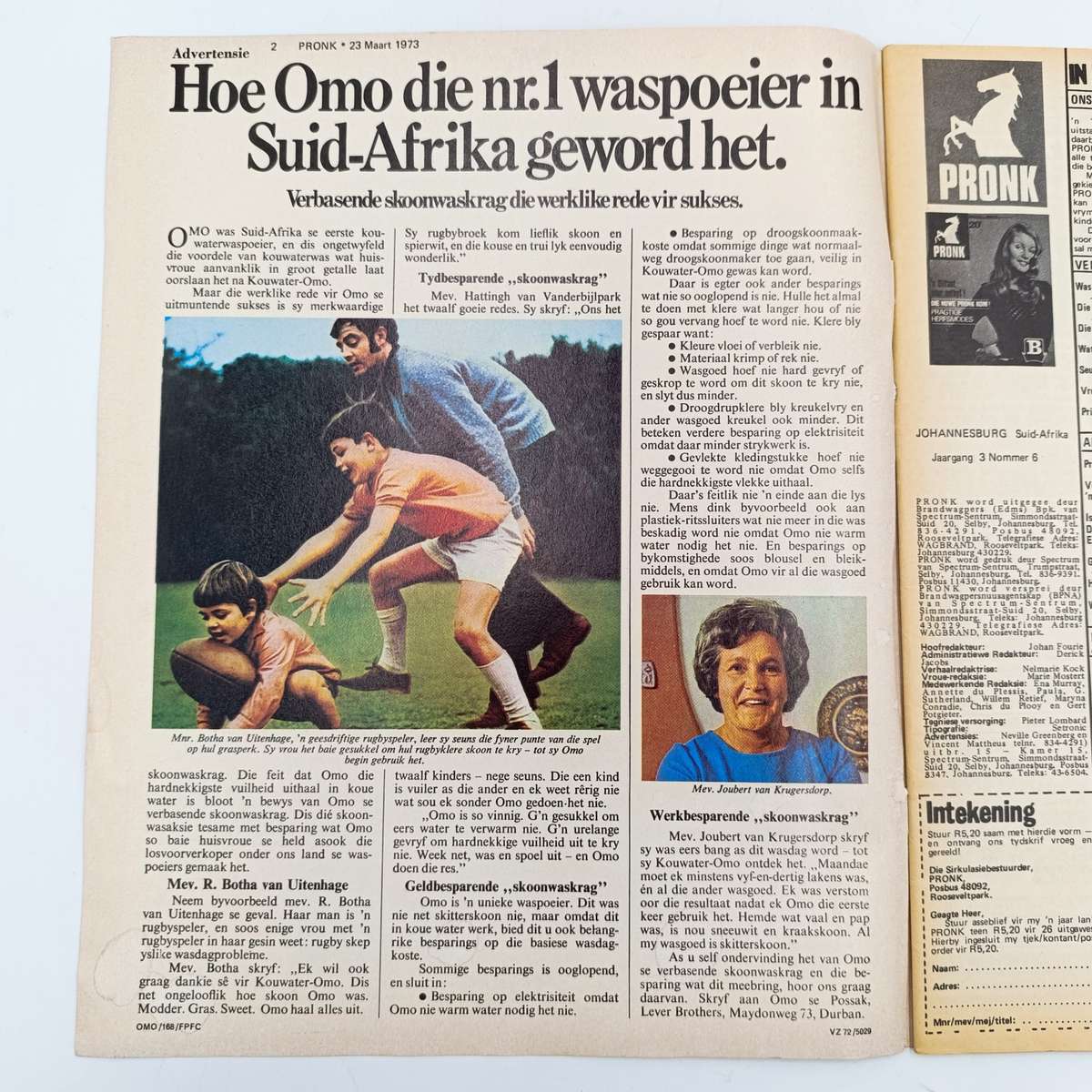 Vintage Pronk magazine - 23 March 1973 issue