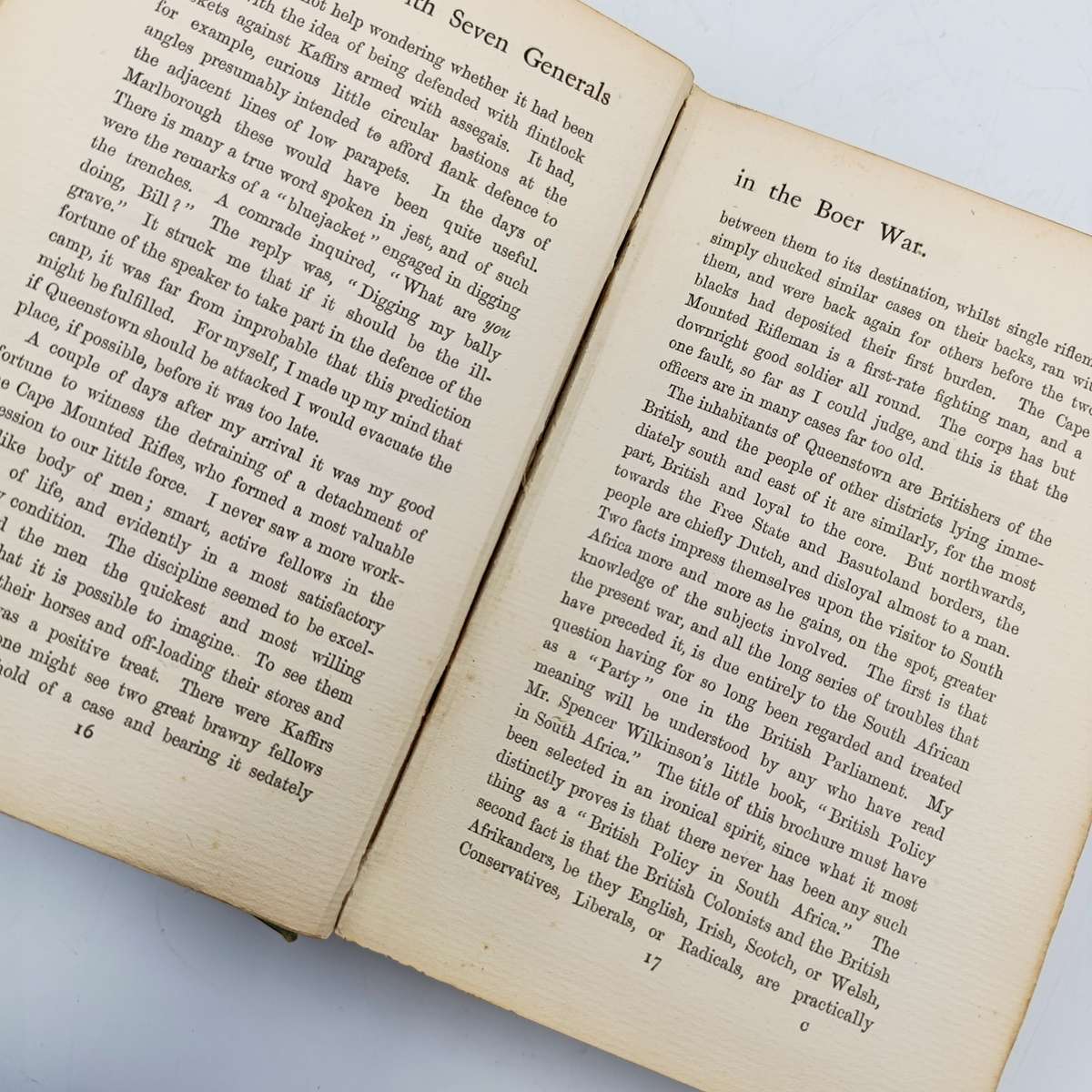 With Seven Generals in the Boer War - a Personal narrative by Major AWA Pollock - 1900 issue