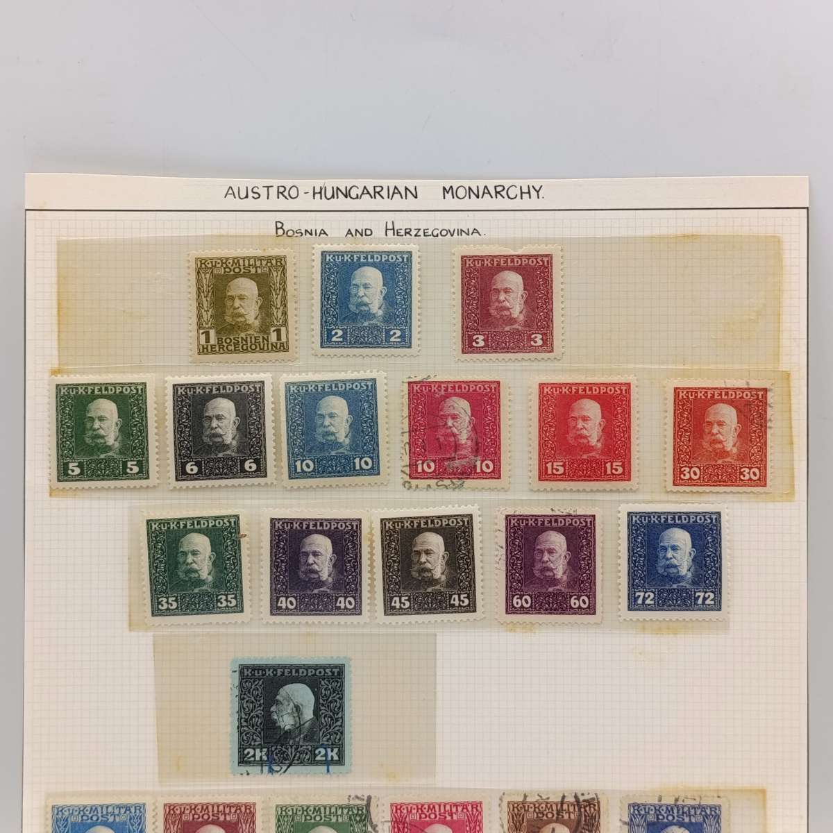 Collection of 129 Bosnia and Herzegovina stamps - from 1879 onwards