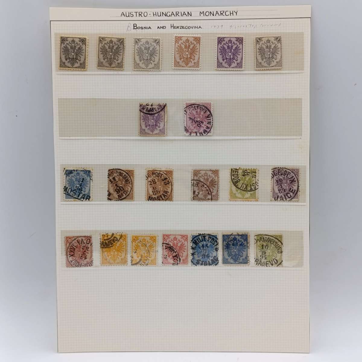 Collection of 129 Bosnia and Herzegovina stamps - from 1879 onwards