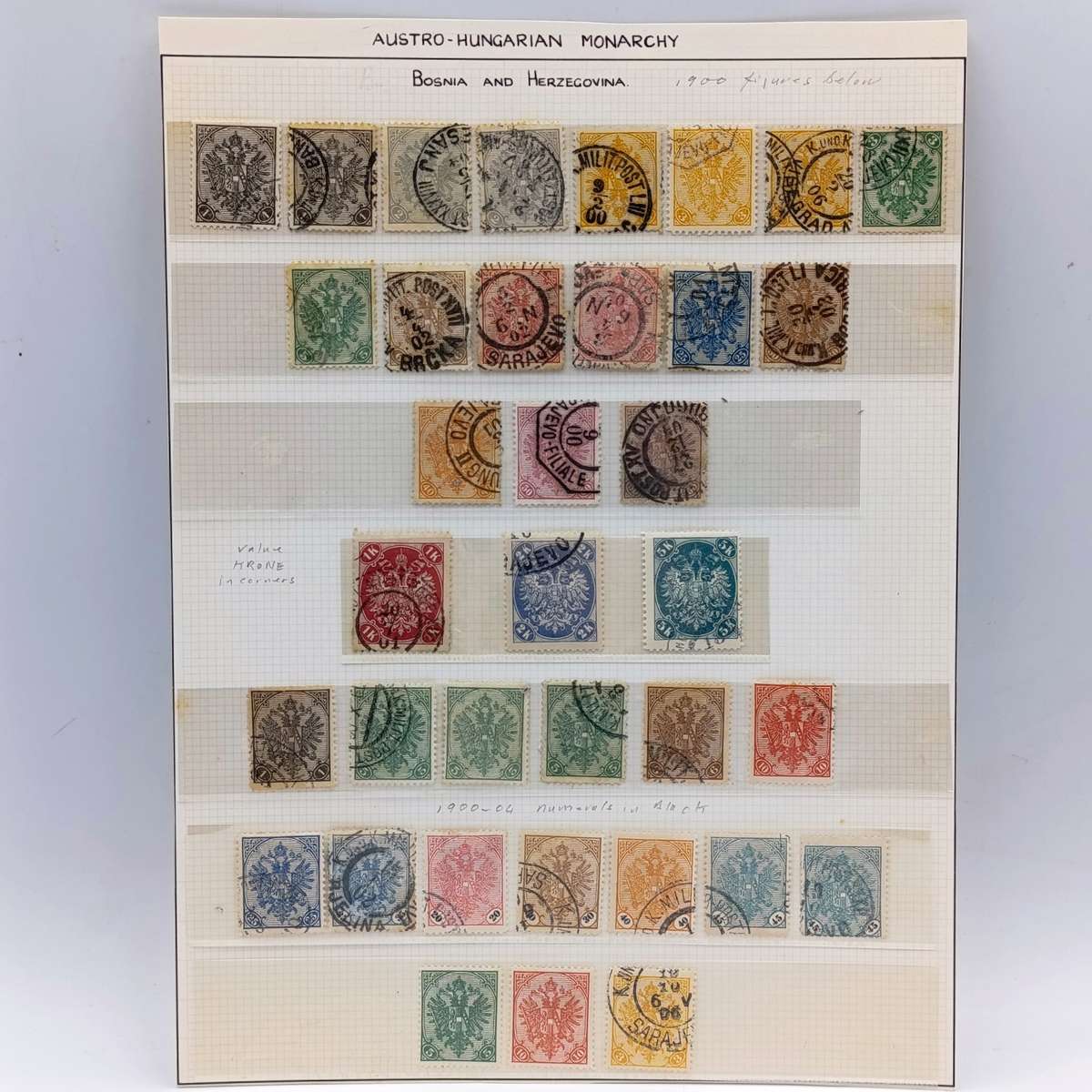 Collection of 129 Bosnia and Herzegovina stamps - from 1879 onwards