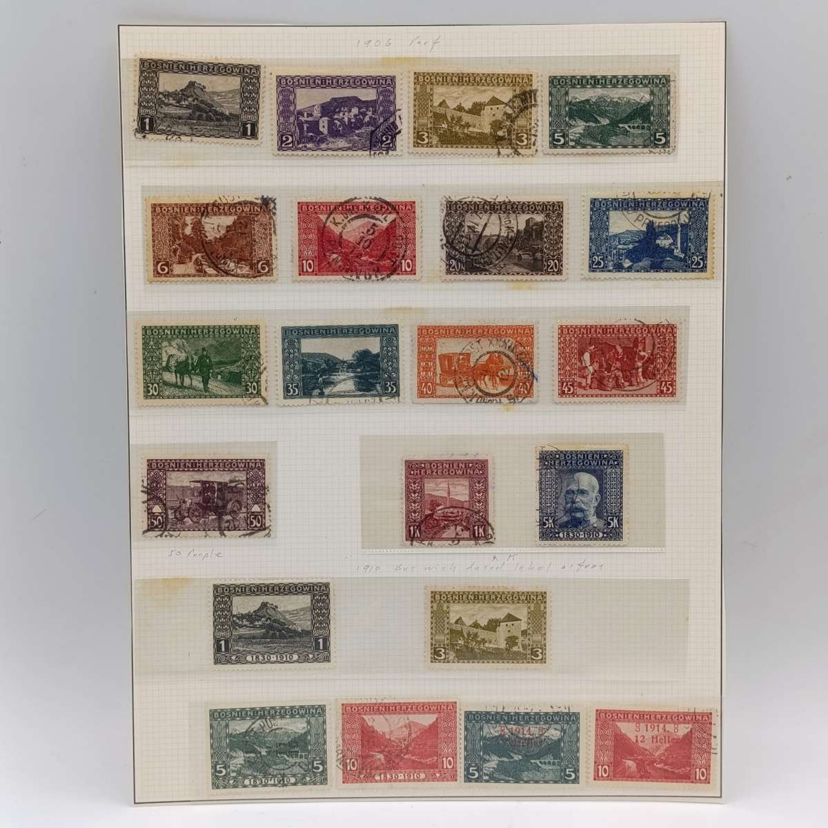 Collection of 129 Bosnia and Herzegovina stamps - from 1879 onwards