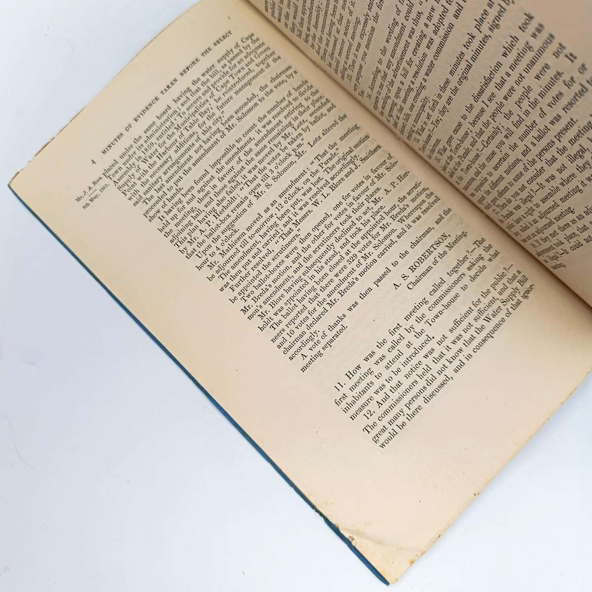 Cape of Good Hope 1861 Report of the Select committee on the Municipal and Water supply Bill