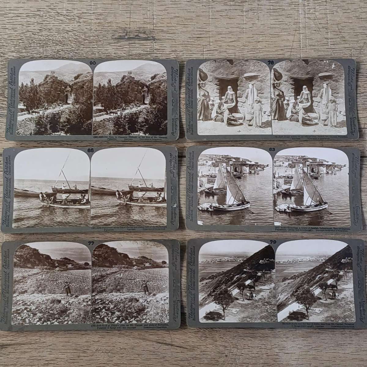 Lot of 17 Palestine / Israel stereocards - antique