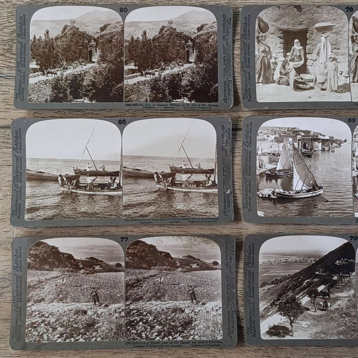 Lot of 17 Palestine / Israel stereocards - antique