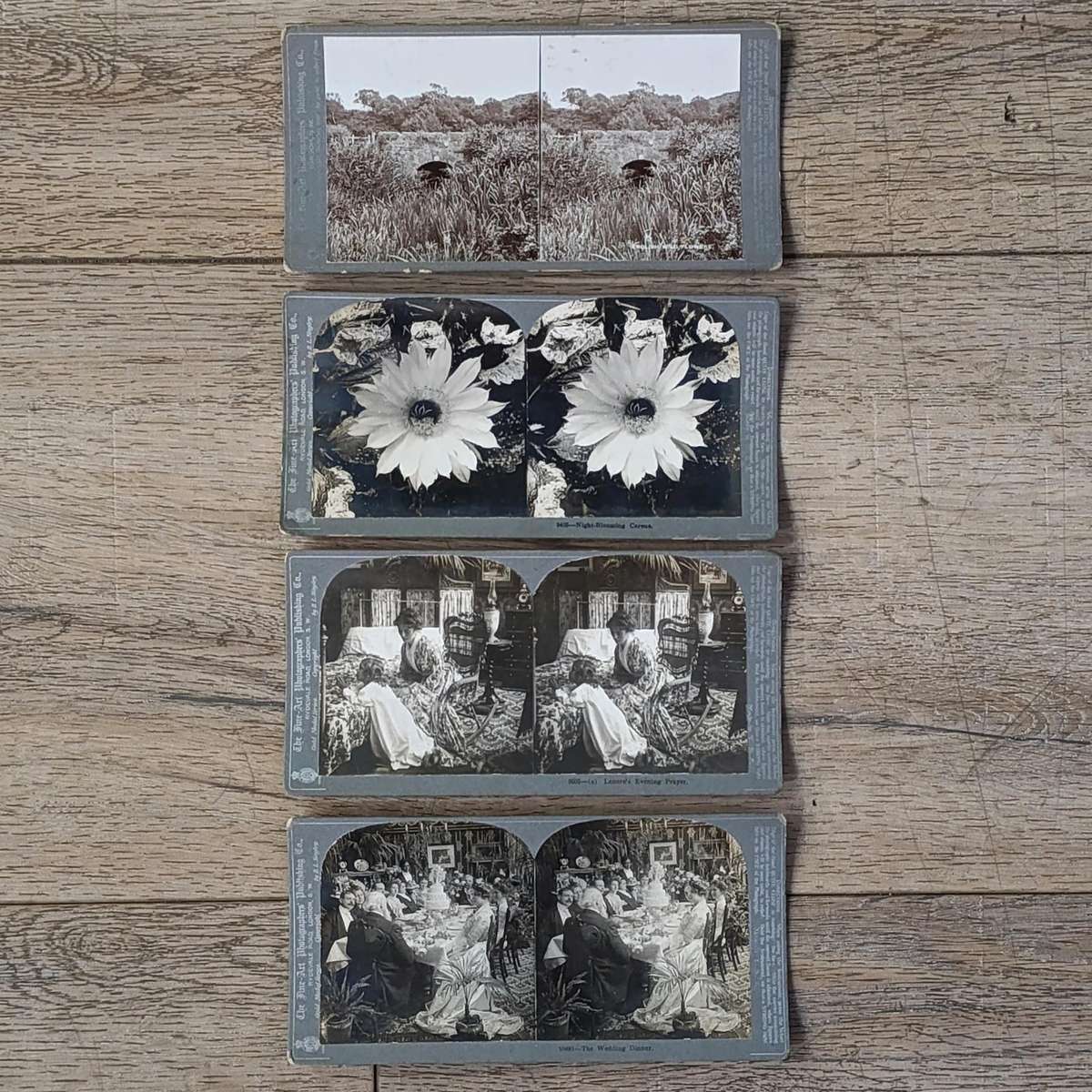 Lot of 13 antique stereocards