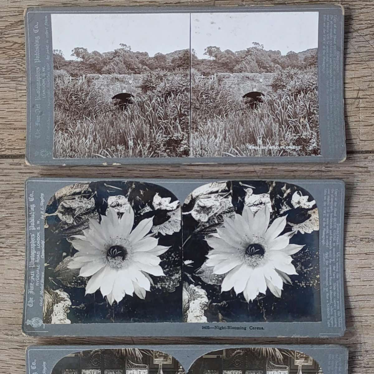 Lot of 13 antique stereocards