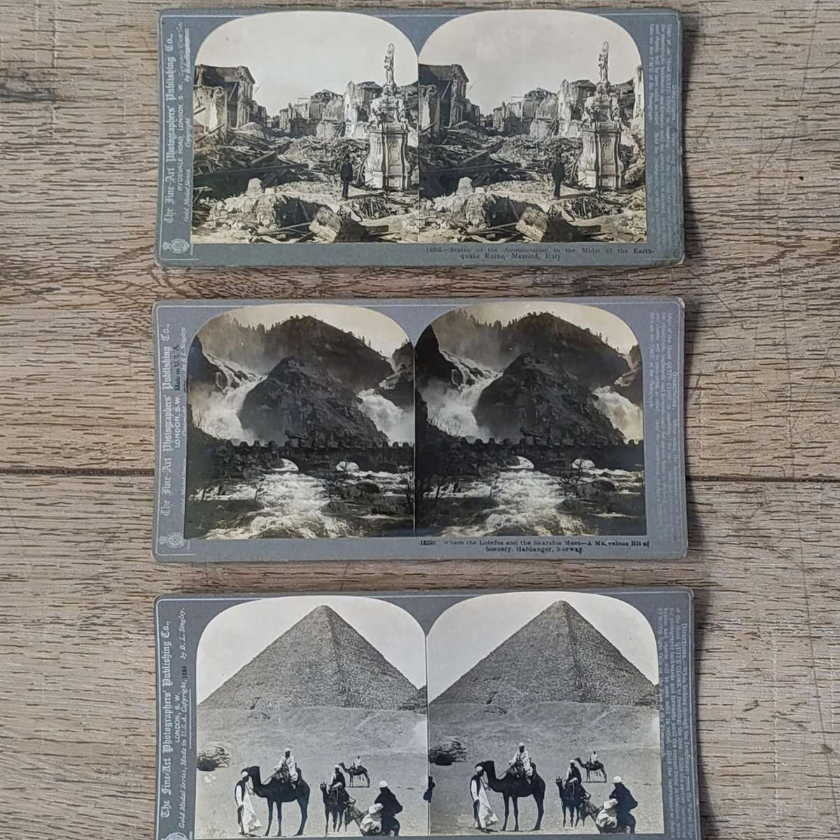 Lot of 13 antique stereocards