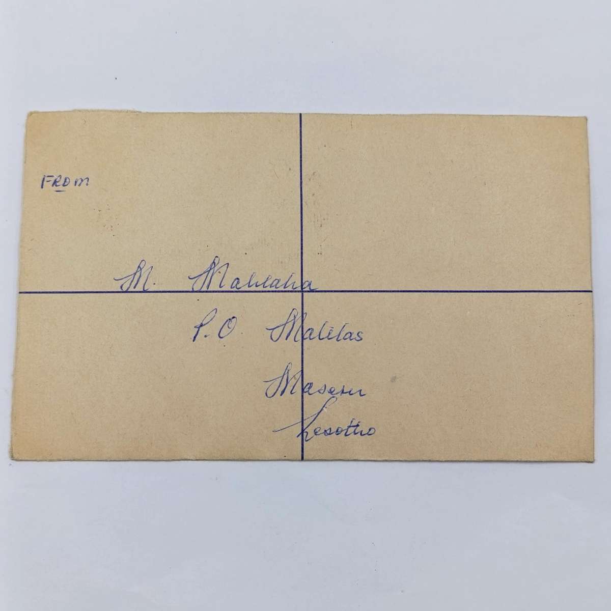 Registered Letter Matelas, Lesotho through Maseru to Bloemfontein, South Africa