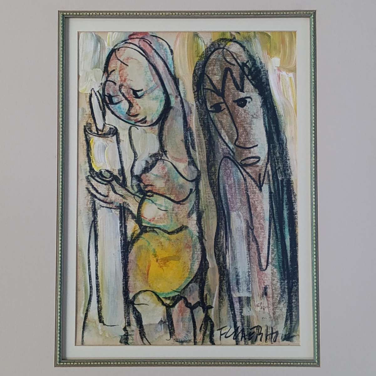 Original Frans Claerhout painting in frame