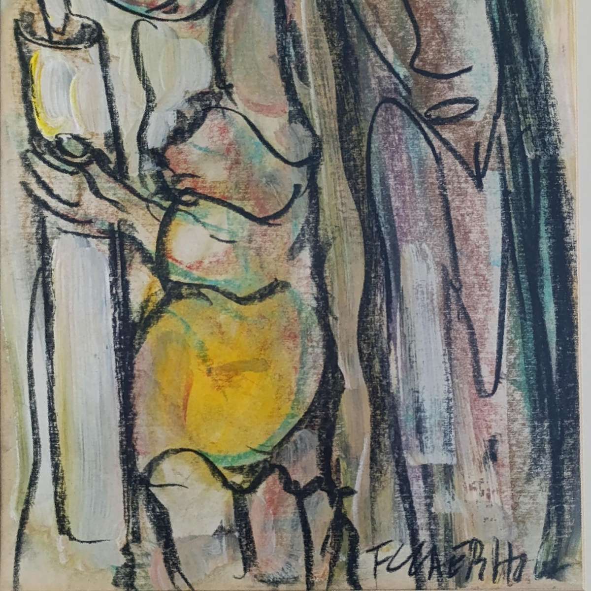 Original Frans Claerhout painting in frame