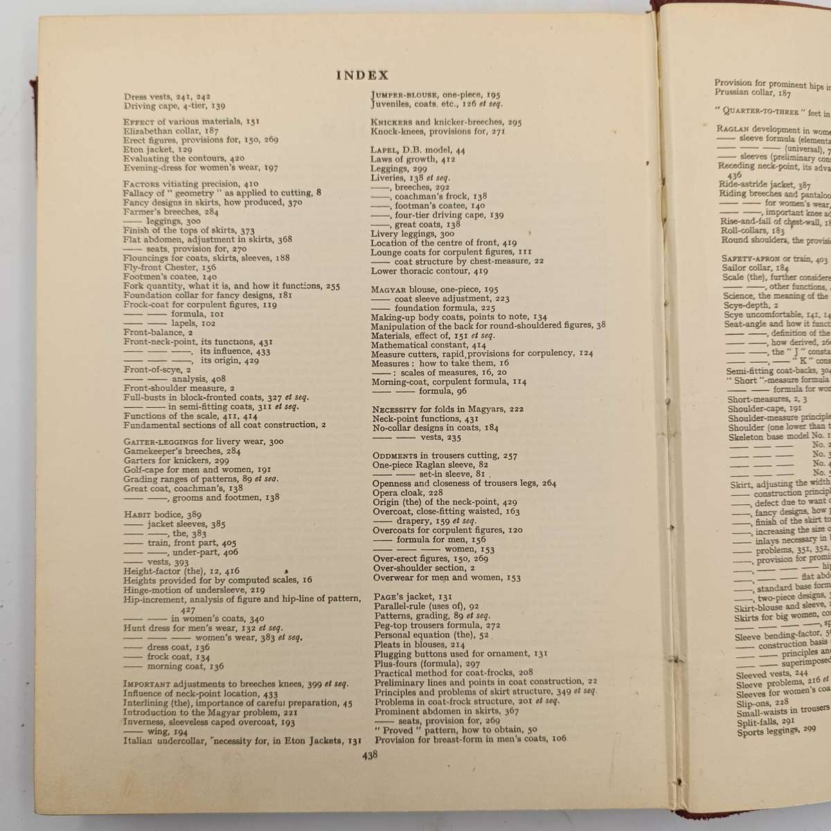 The Science of Pattern construction for Garment Makers by B.W Poole - 1927 edition