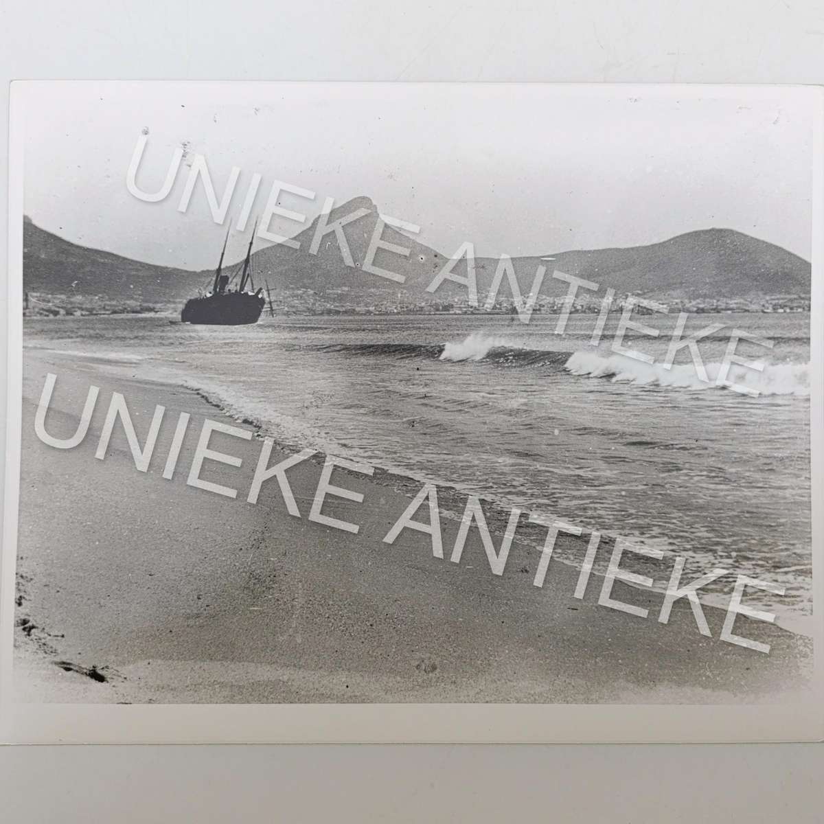 Antique photo reprint of Shipwreck at Woodstock Beach