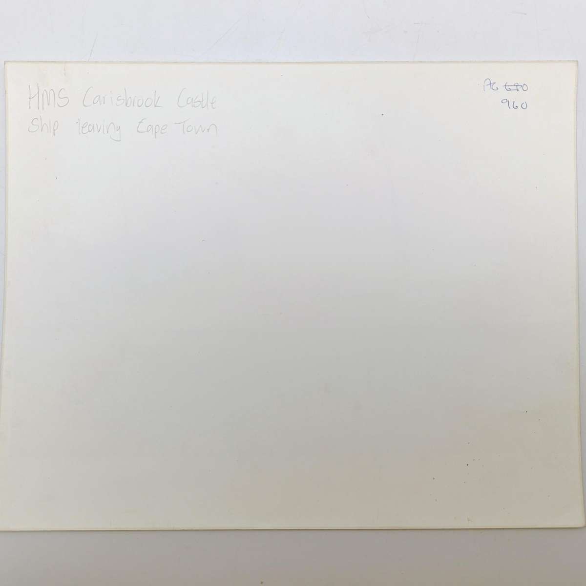 Antique photo reprint of HMS Carisbrook Castle ship leaving Cape Town