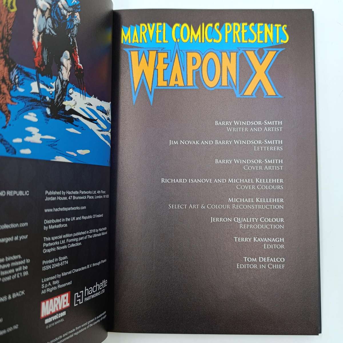 Marvel #52 Wolverine Weapon X graphic novel