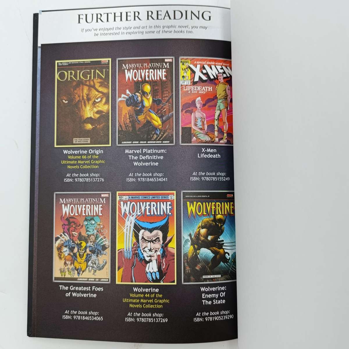 Marvel #52 Wolverine Weapon X graphic novel