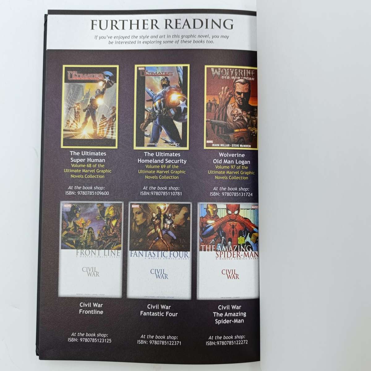 Marvel #90 Civil War graphic novel