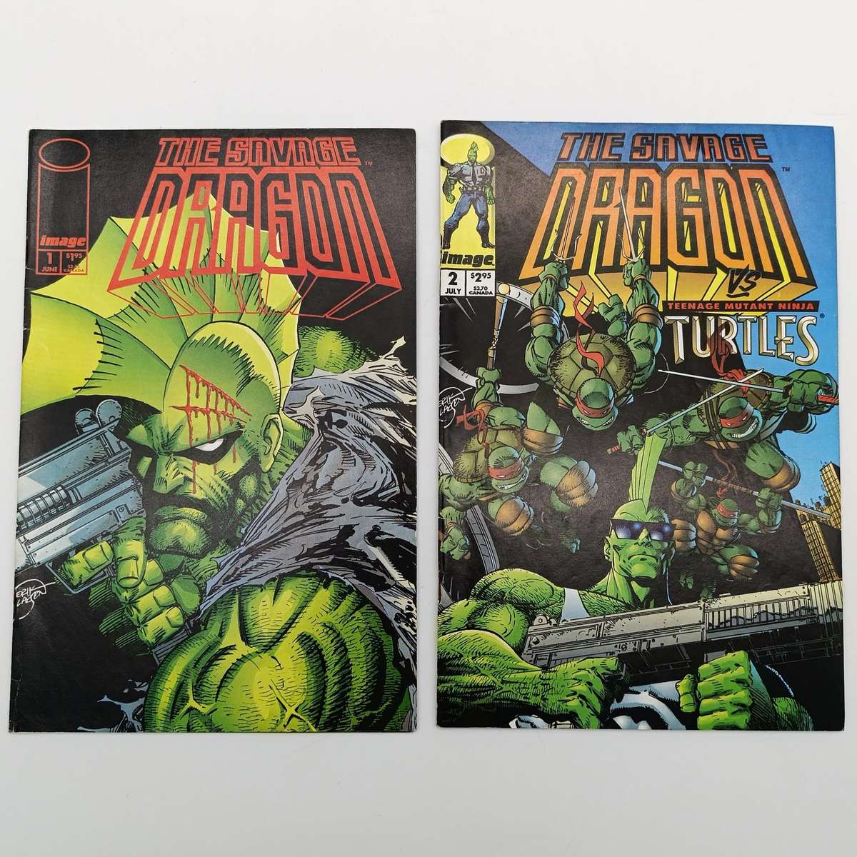 The Savage Dragon #1 and #2 comics - 1993 issues