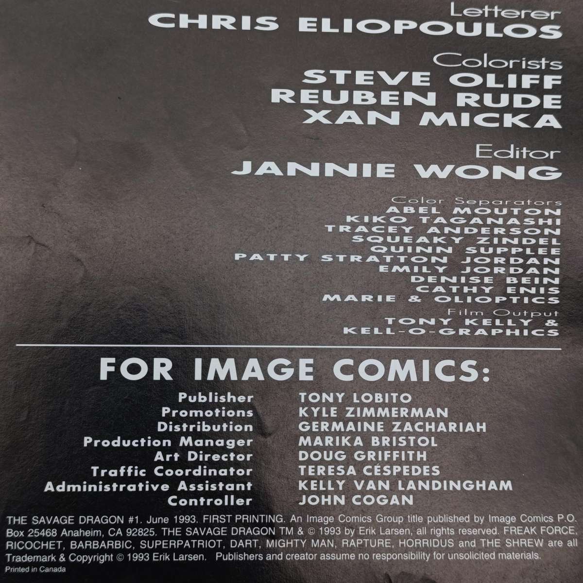 The Savage Dragon #1 and #2 comics - 1993 issues