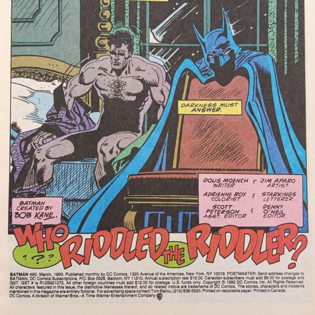 Lot of 3 vintage Batman comics 1993/1994 issues